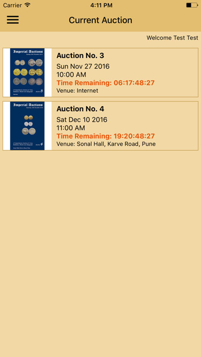 Emulate iPhone app Imperial Auctions using MyAndroid