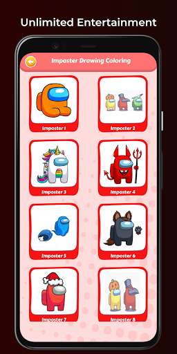 Run android online APK Imposter Drawing and Coloring from MyAndroid or emulate Imposter Drawing and Coloring using MyAndroid