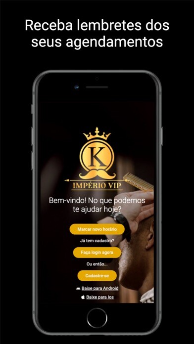 Emulate iPhone app Império Vip - Barbearia using MyAndroid Emulate iPhone app Império Vip - Barbearia using MyAndroid
