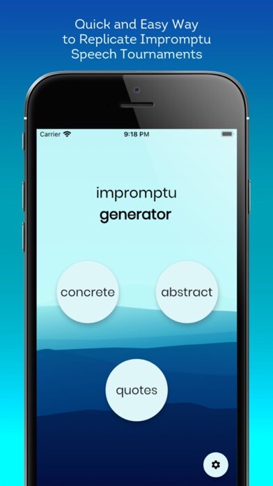 Emulate iPhone app Impromptu Generator using MyAndroid Emulate iPhone app Impromptu Generator using MyAndroid