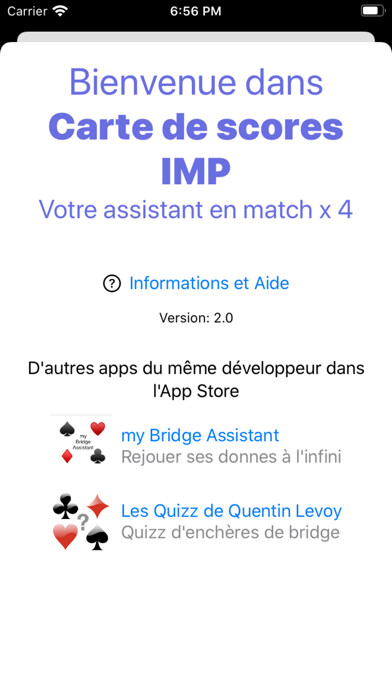 Emulate iPhone app IMP Scoring Card using MyAndroid