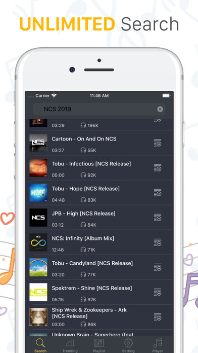 Emulate iPhone app iMusic - Music & Equalizer using MyAndroid