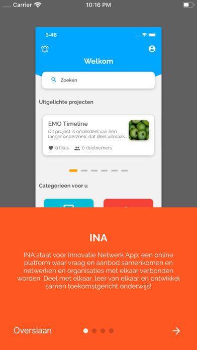 Emulate iPhone app INA - de Innovatie Netwerk App using MyAndroid Emulate iPhone app INA - de Innovatie Netwerk App using MyAndroid
