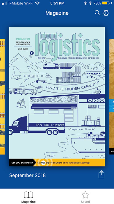 Emulate iPhone app Inbound Logistics Magazine using MyAndroid