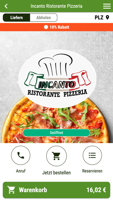 Emulate iPhone app Incanto Ristorante Pizzeria using MyAndroid Emulate iPhone app Incanto Ristorante Pizzeria using MyAndroid