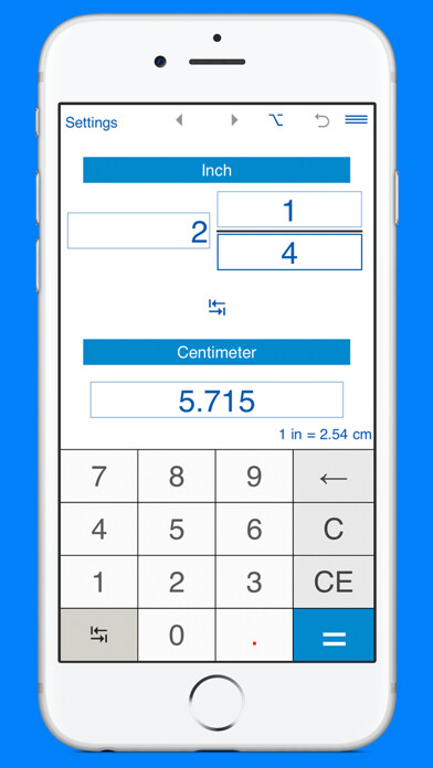 Emulate iPhone app Inches to / from cm converter using MyAndroid Emulate iPhone app Inches to / from cm converter using MyAndroid