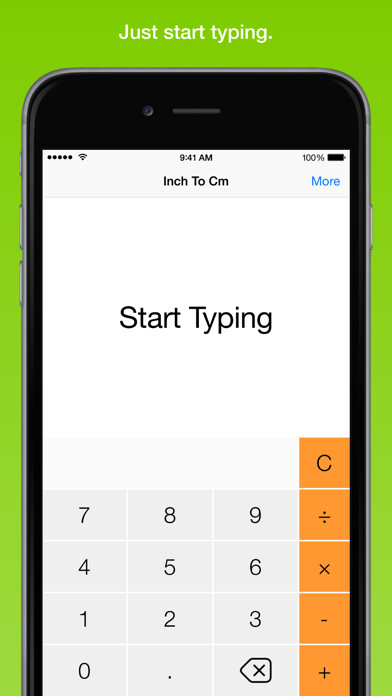 Emulate iPhone app Inch To Centimeter, the fastest length converter using MyAndroid Emulate iPhone app Inch To Centimeter, the fastest length converter using MyAndroid