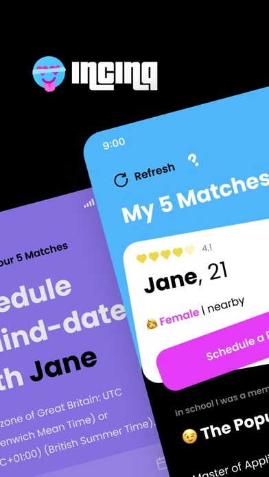 Emulate iPhone app INCINQ - The Blind Dating App using MyAndroid Emulate iPhone app INCINQ - The Blind Dating App using MyAndroid