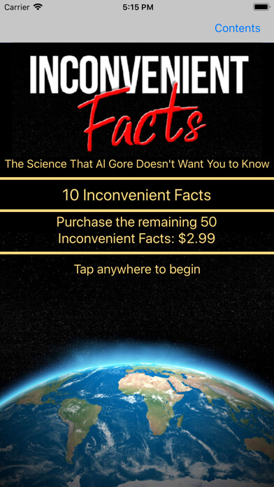 Emulate iPhone app Inconvenient Facts using MyAndroid