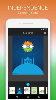Emulate Android APK Independence day Cards