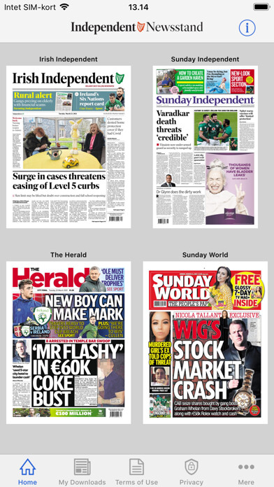 Emulate iPhone app Independent Newsstand using MyAndroid