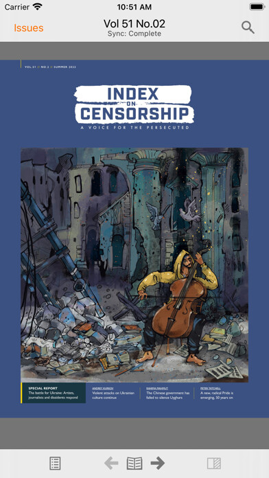 Emulate iPhone app Index on Censorship using MyAndroid