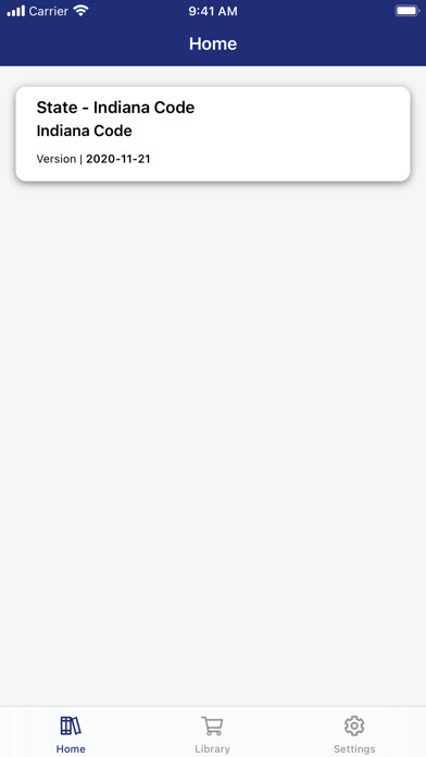 Emulate iPhone app Indiana Code by PocketLaw using MyAndroid