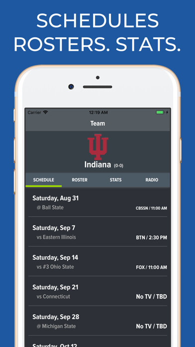 Emulate iPhone app Indiana Football Schedules using MyAndroid Emulate iPhone app Indiana Football Schedules using MyAndroid