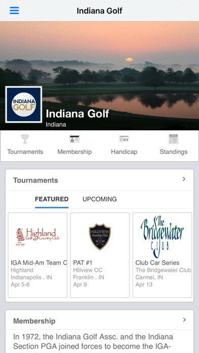 Emulate iPhone app Indiana Golf Association using MyAndroid Emulate iPhone app Indiana Golf Association using MyAndroid