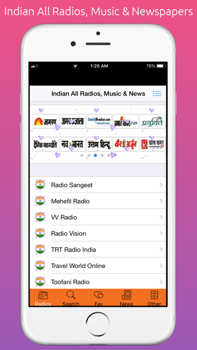Emulate iPhone app Indian All Radio, Music & News using MyAndroid Emulate iPhone app Indian All Radio, Music & News using MyAndroid