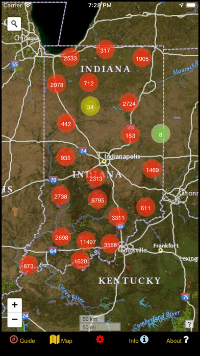 Emulate iPhone app Indiana Mushroom Forager Map! using MyAndroid Emulate iPhone app Indiana Mushroom Forager Map! using MyAndroid