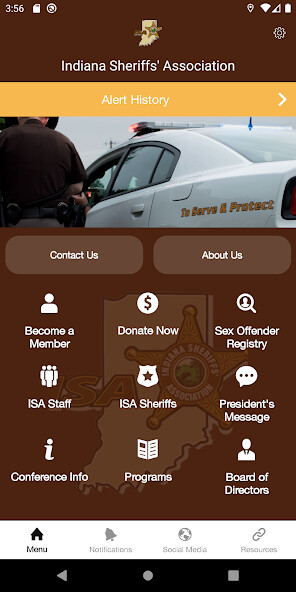 Run android online APK Indiana Sheriffs Association from MyAndroid or emulate Indiana Sheriffs Association using MyAndroid