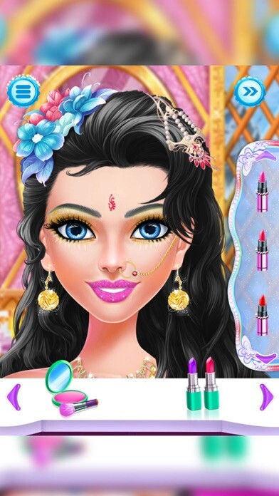 Emulate iPhone app Indian Bridal Girl Makeover using MyAndroid