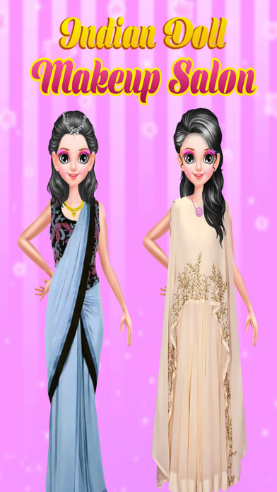 Emulate iPhone app Indian Doll Makeup Salon using MyAndroid