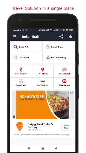 Run android online APK Indian eRail from MyAndroid or emulate Indian eRail using MyAndroid