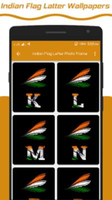Emulate Android APK Indian Flag Latter Wallpaper , Flag Photo Frame