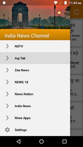 Emulate Android APK INDIAN NEWS CHANNELS
