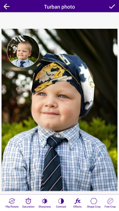 Emulate iPhone app Indian Turbans Photo Booth using MyAndroid