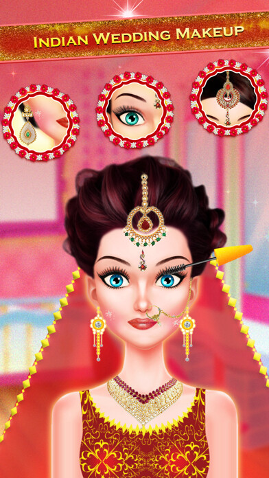 Emulate iPhone app Indian Wedding Makeover Makeup using MyAndroid