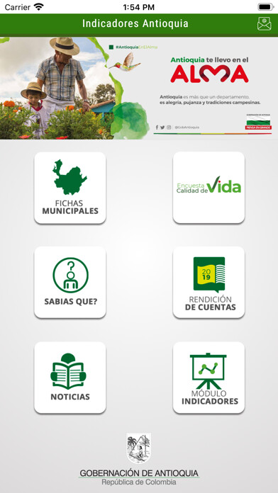 Emulate iPhone app Indicadores Antioquia using MyAndroid Emulate iPhone app Indicadores Antioquia using MyAndroid