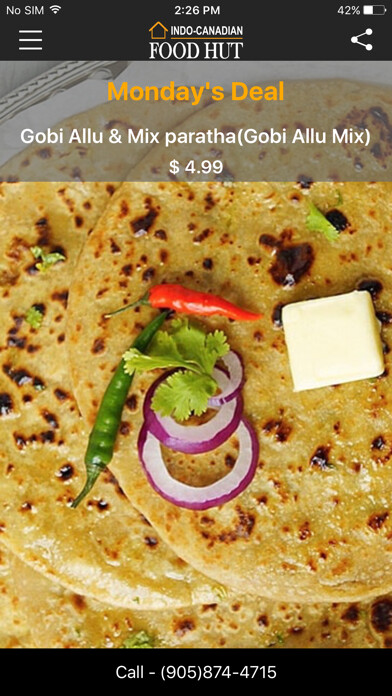 Emulate iPhone app Indo Canadian Food Hut using MyAndroid Emulate iPhone app Indo Canadian Food Hut using MyAndroid