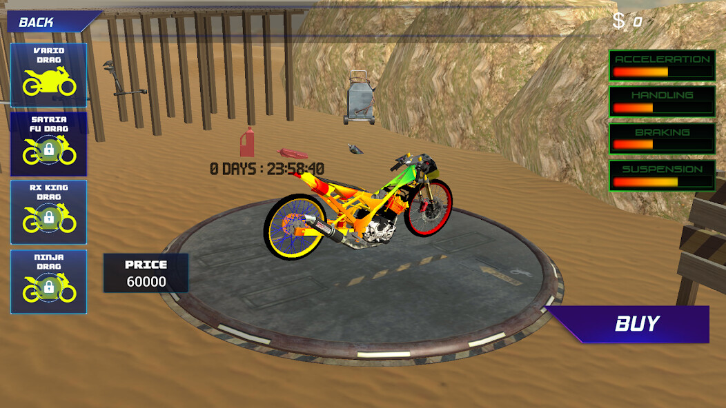 Run android online APK Indonesian Drag Bike Simulator from MyAndroid or emulate Indonesian Drag Bike Simulator using MyAndroid