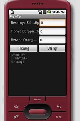 Emulate Android APK Indonesian Tip Calculator Emulate Android APK Indonesian Tip Calculator
