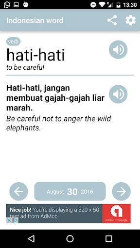 Run android online APK Indonesian word of the day from MyAndroid or emulate Indonesian word of the day using MyAndroid