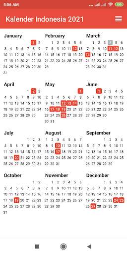 Run android online APK Indonesia Public Holidays 2021 from MyAndroid or emulate Indonesia Public Holidays 2021 using MyAndroid