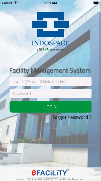 Emulate iPhone app IndoSpace-eFACiLiTY® FM App using MyAndroid Emulate iPhone app IndoSpace-eFACiLiTY® FM App using MyAndroid