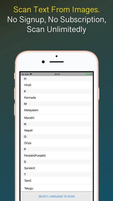 Emulate iPhone app IND Text Scanner - Offline OCR using MyAndroid