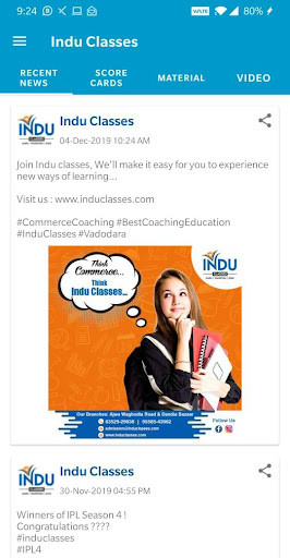 Run android online APK Indu Classes Vadodara App from MyAndroid or emulate Indu Classes Vadodara App using MyAndroid