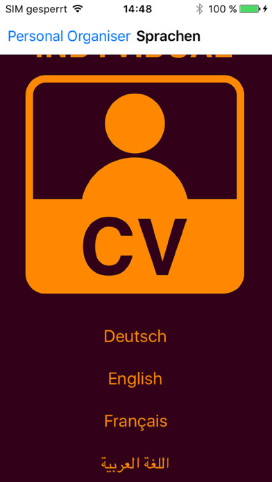 Emulate iPhone app Indyvidual CV using MyAndroid