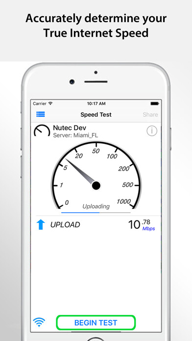 Emulate iPhone app INet Speed Pro - Measure Internet Connection Speed using MyAndroid