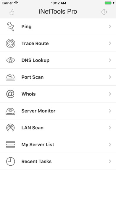 Emulate iPhone app iNetTools - Ping,DNS,Port Scan using MyAndroid