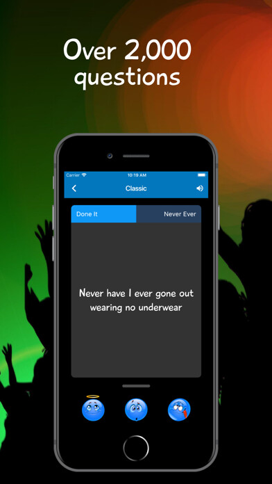 Emulate iPhone app I Never Party using MyAndroid