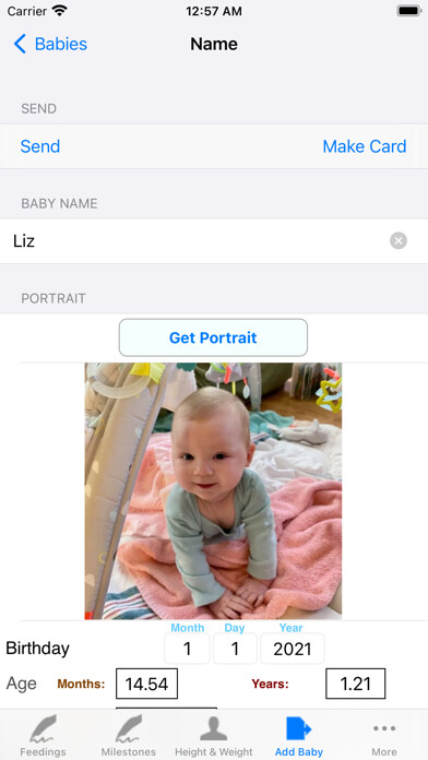 Emulate iPhone app Infant Baby Bottle Feeding using MyAndroid