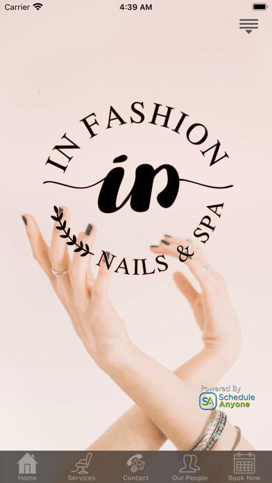 Emulate iPhone app In Fashion Nails & Spa using MyAndroid