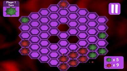 Emulate iPhone app Infexxion - hexagonal board game using MyAndroid