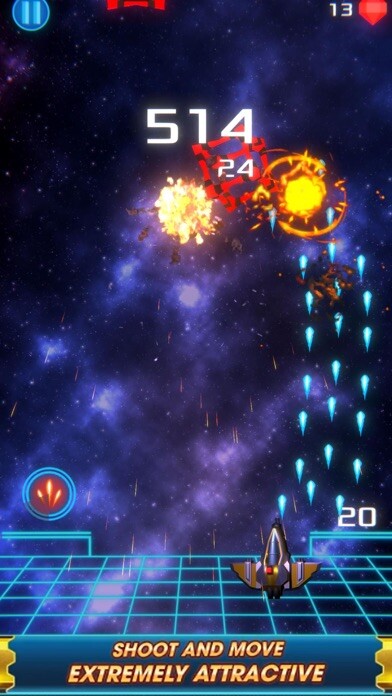 Emulate iPhone app Infinite Galaxy Shooting using MyAndroid