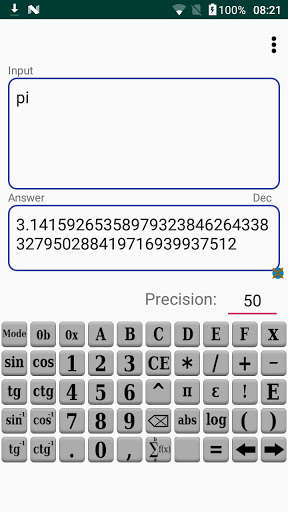 Run android online APK Infinite Precision Calculator - Big numbers from MyAndroid or emulate Infinite Precision Calculator - Big numbers using MyAndroid