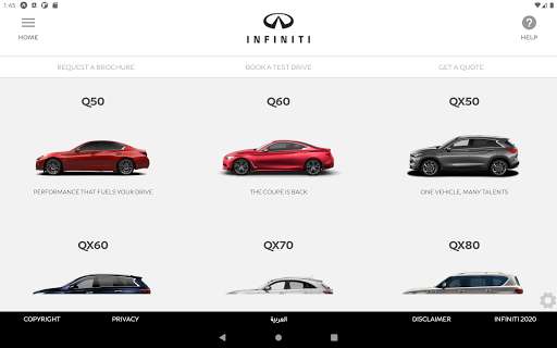 Run android online APK Infiniti Showroom App from MyAndroid or emulate Infiniti Showroom App using MyAndroid Run android online APK Infiniti Showroom App from MyAndroid or emulate Infiniti Showroom App using MyAndroid