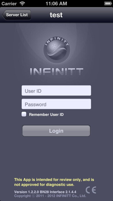 Emulate iPhone app INFINITT Mobile Viewer using MyAndroid Emulate iPhone app INFINITT Mobile Viewer using MyAndroid