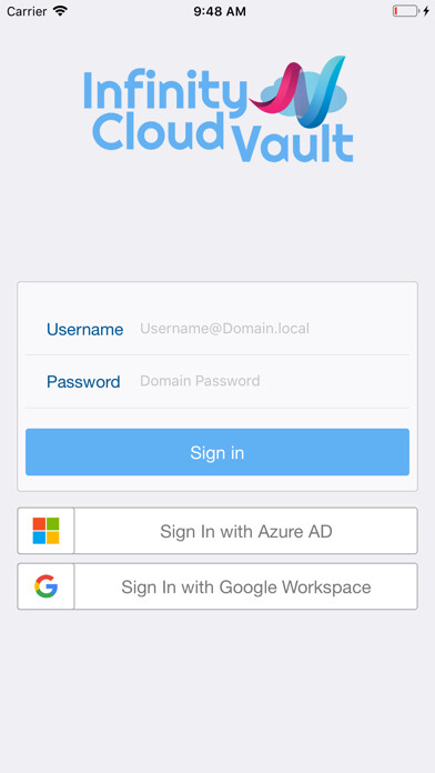 Emulate iPhone app InfinityCloud Vault using MyAndroid Emulate iPhone app InfinityCloud Vault using MyAndroid
